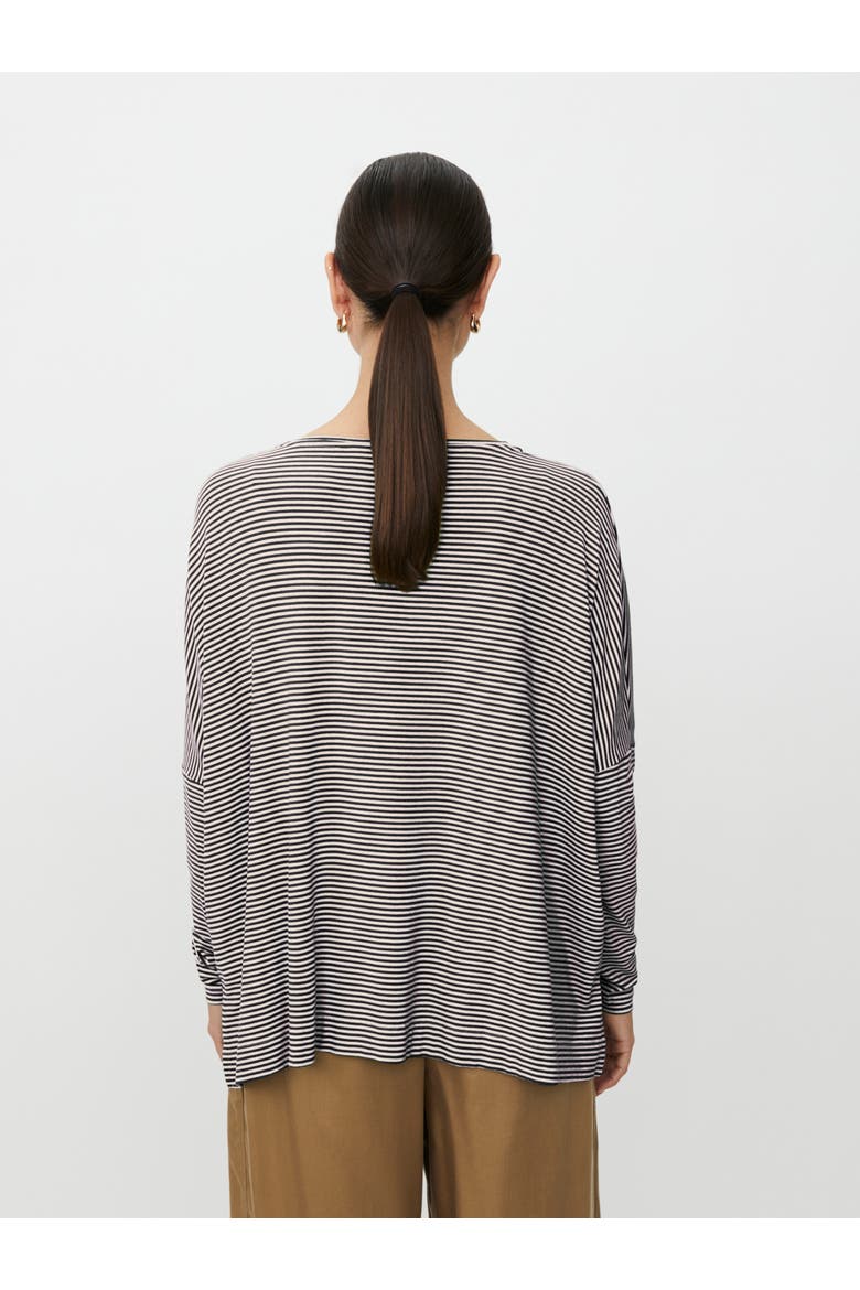 MaBarr Oversized Stripe T-Shirt, Alternate, color, Navy Blazer