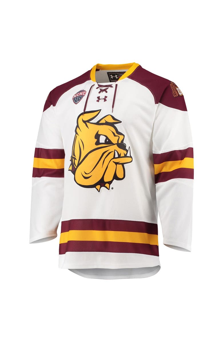 Under Armour Men's Under Armour White Minnesota Duluth Bulldogs Replica Hockey Jersey, Alternate, color, White