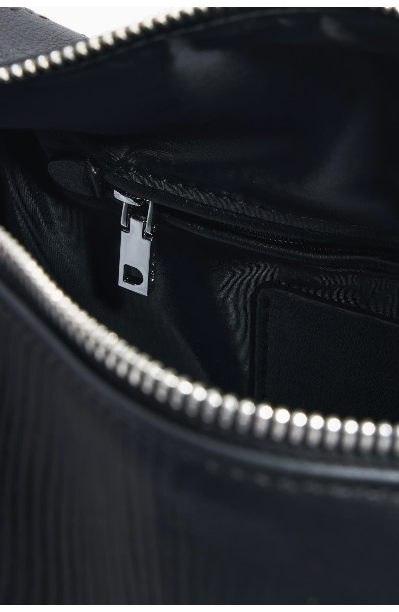 Desigual Floral Embroidered Faux Leather Shoulder Bag, Alternate, color, 