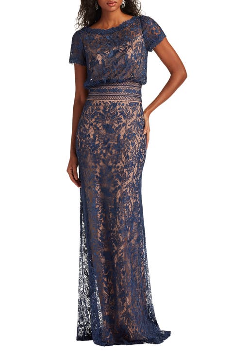 Lace Blouson Bodice Gown