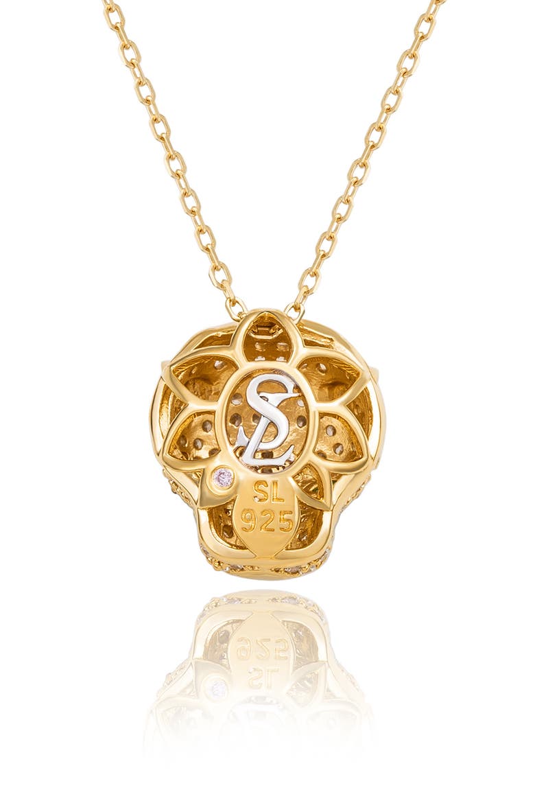 Pavé Cubic Zirconia Panther Head Pendant Necklace, Alternate, color, GOLD/ CUBIC ZIRCONIA