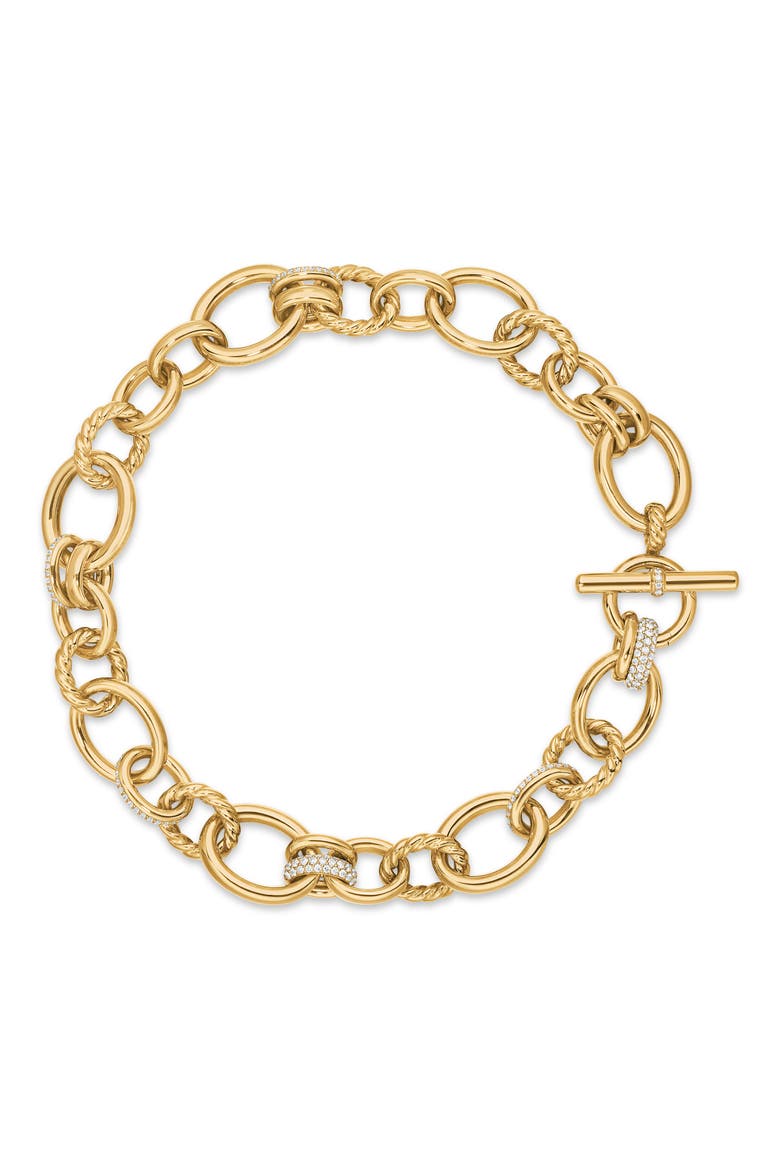 Mercer™ Pavé Diamond Necklace, Main, color, 18K YELLOW GOLD