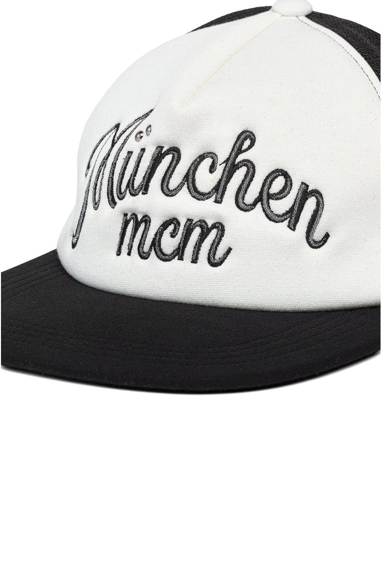 MCM Munchen Ponte Cap, Alternate, color, Black And White