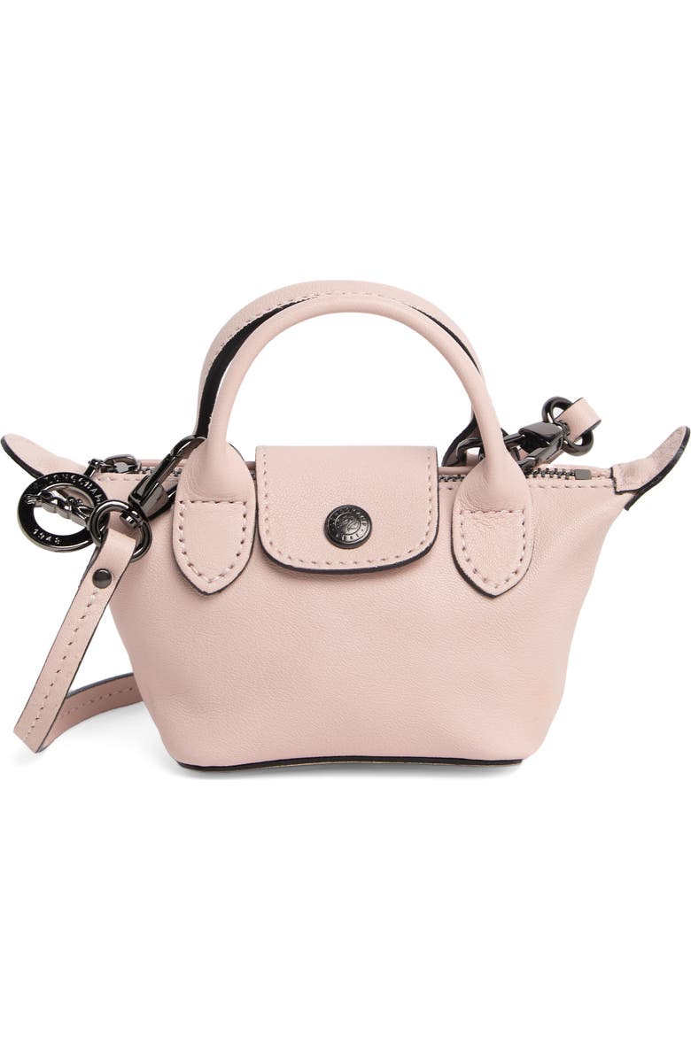 Longchamp Le Pliage Leather Top Handle Crossbody Bag, Main, color,