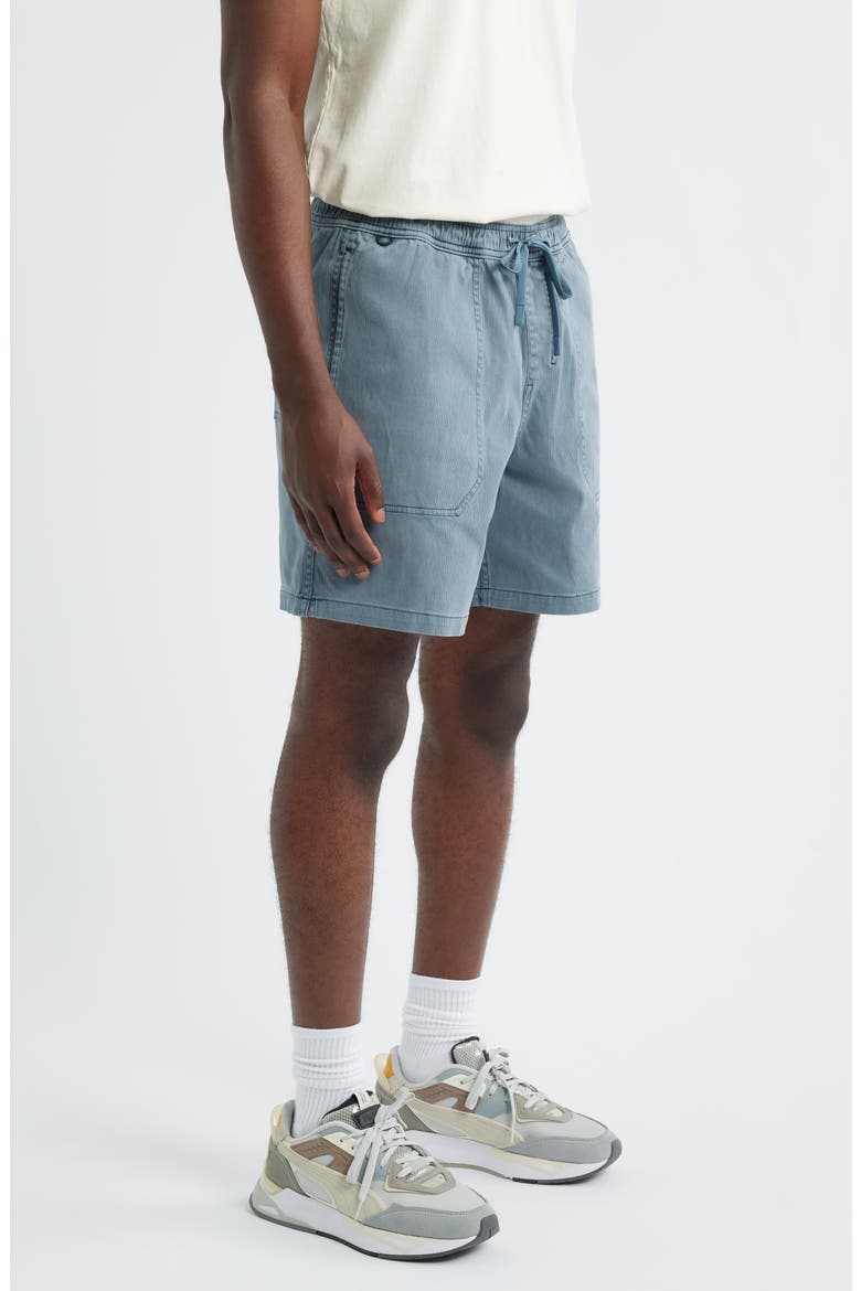 Made to Fade Stretch Cotton Drawstring Shorts, Alternate, color, WASHED NAV