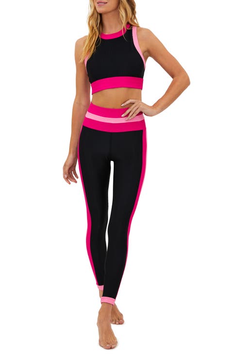 Melina Rib Colorblock High Waist Leggings