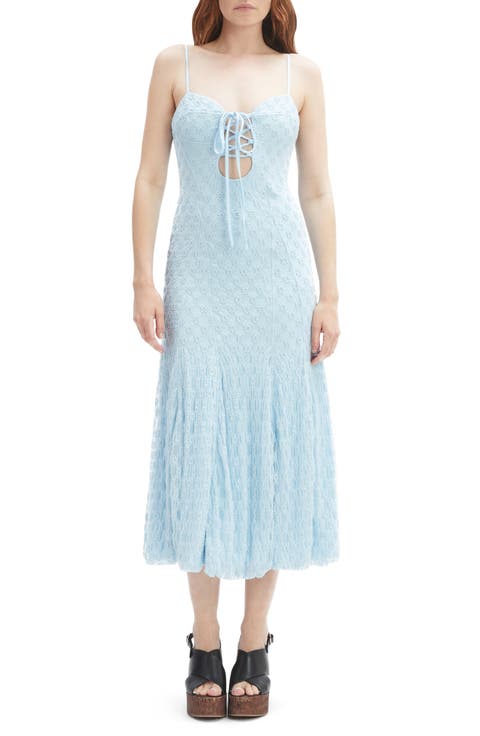 Delany Lace Sleeveless Bubble Hem Midi Dress