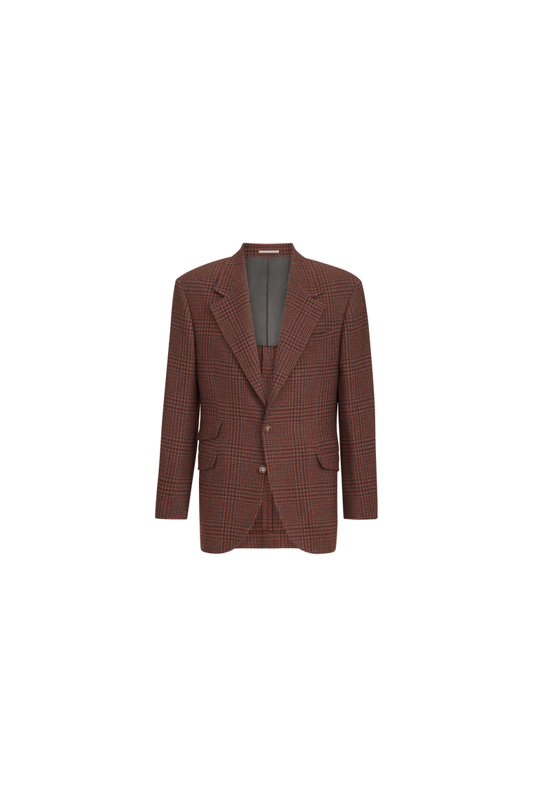 Cashmere Prince of Wales Cavallo Tailor blazer, Alternate, color, Grey