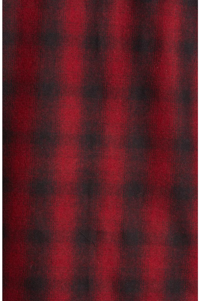 Plaid Wool Blend Button-Up Shirt Jacket, Alternate, color, RED