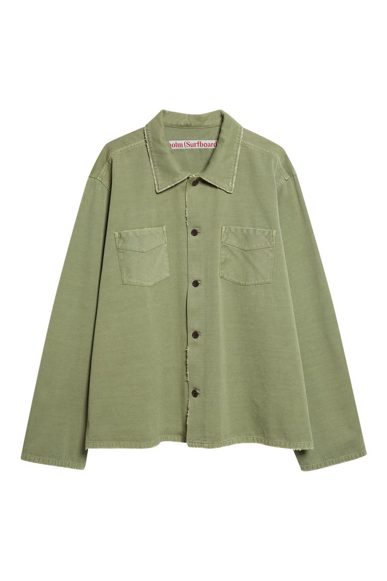 Club Distressed Overshirt, Alternate, color, MILITARY GREEN