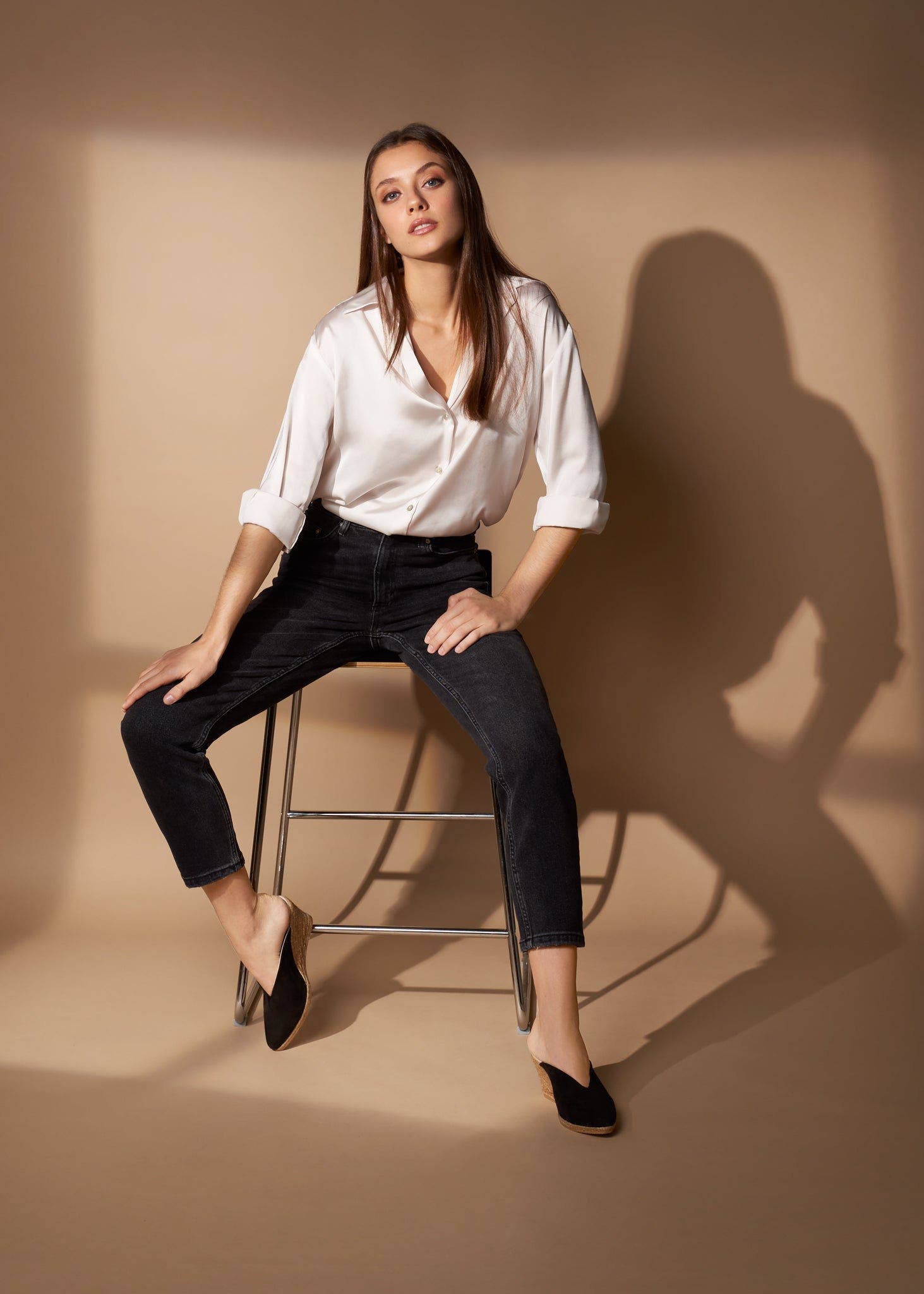 VISCATA Truja Suede Espadrille Mule Wedges, Alternate, color, Black