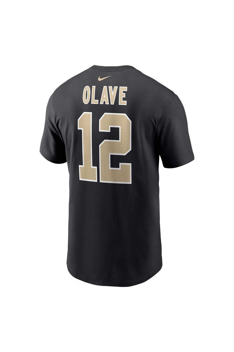 Men's Nike Chris Olave  Black New Orleans Saints  Player Name & Number T-Shirt, Alternate, color, Black
