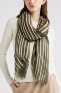 Nordstrom Eyelash Trim Print Cashmere & Silk Wrap