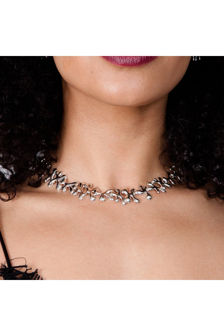 Continual Splat Necklace, Alternate, color, Sterling Silver