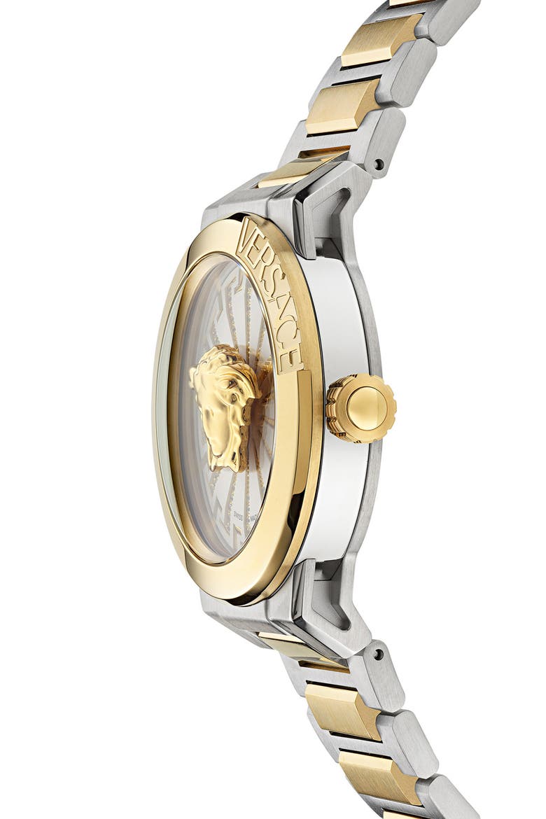 Medusa Infinite Diamond Bracelet Watch, 38mm, Alternate, color, TWO TONE