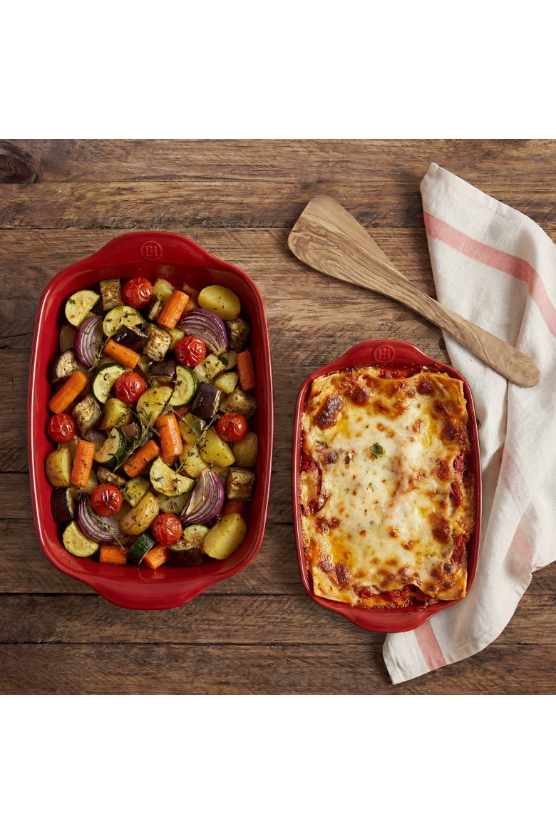 Rectangular Baking Dish, Set of 3, 1.25 qt, 2.4 qt, 3.8 qt, Alternate, color, Burgundy