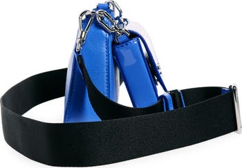 double up patent leather crossbody bag