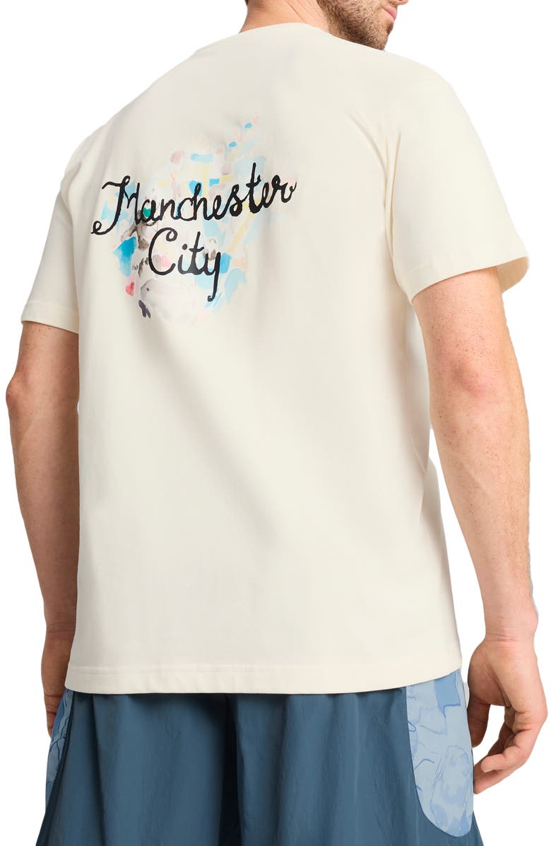 PUMA x KidSuper MCFC Cotton Graphic T-Shirt, Alternate, color, Warm White-Puma Black