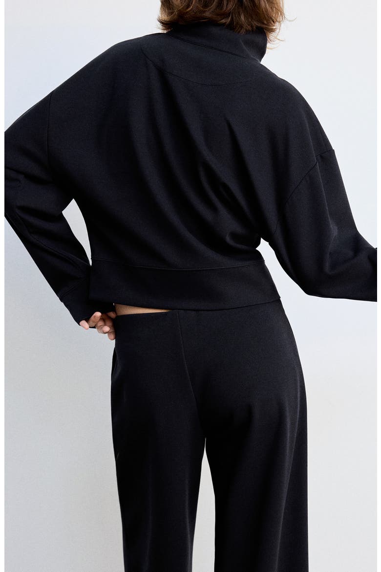 Quarter Zip Turtleneck Sweatshirt, Alternate, color, NAVY