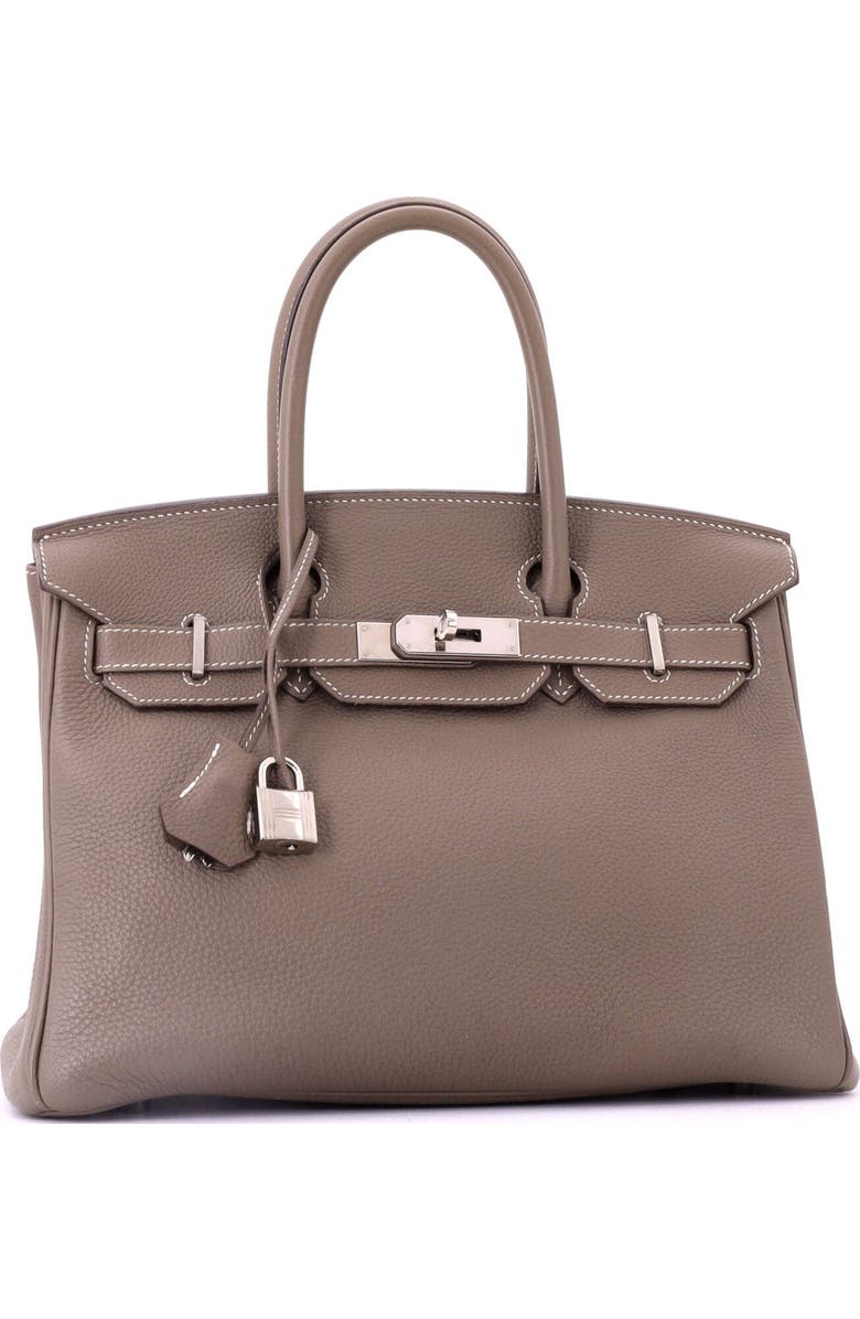 Pre-Owned Hermes Birkin Handbag Grey Togo with Palladium Hardware 30, Alternate, color, Etoupe