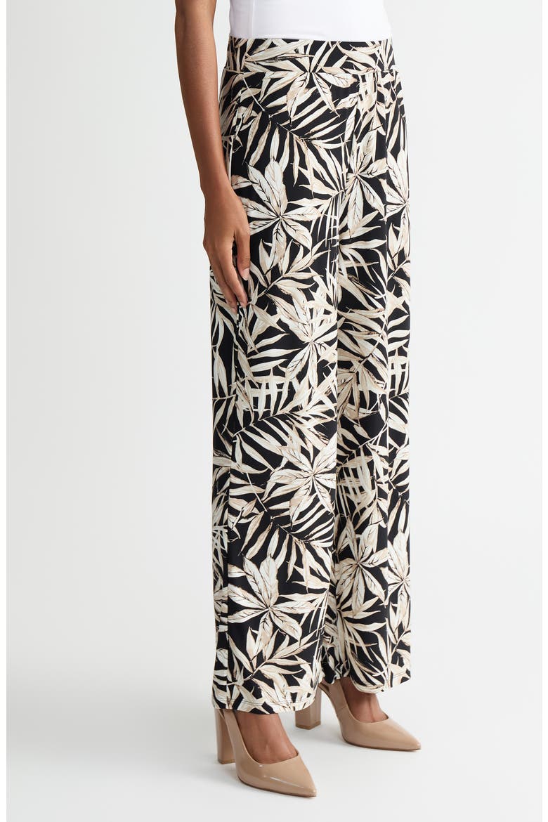 Pull-On Wide Leg Pants, Alternate, color, BLACK MULTI