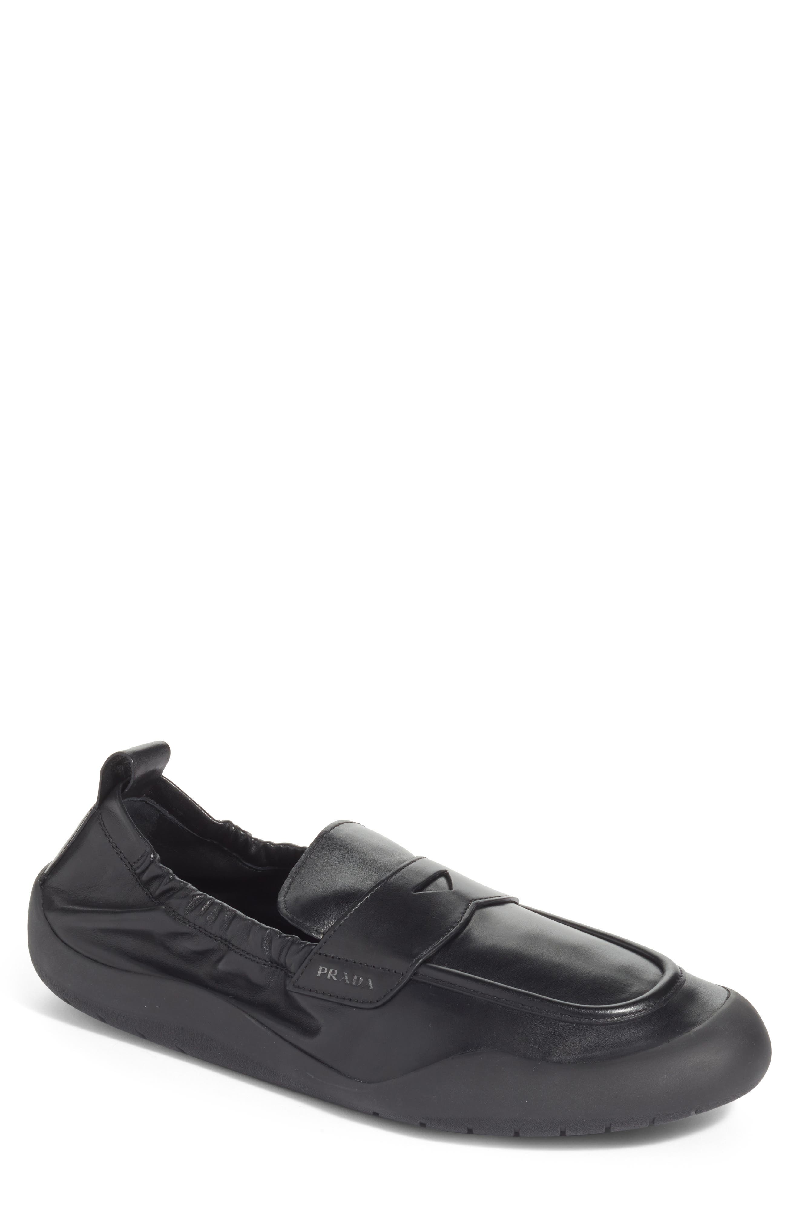 Prada Speedrock Loafer, Main, color, Nero