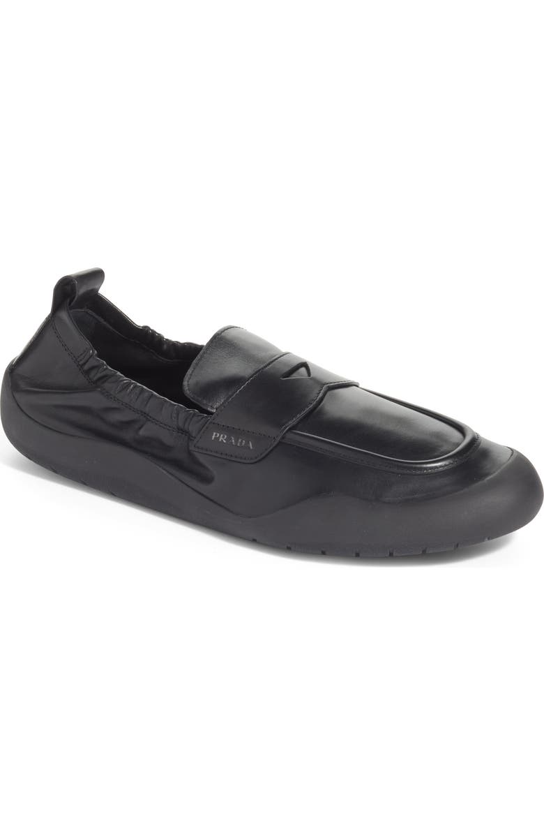 Prada Speedrock Loafer, Main, color, Nero