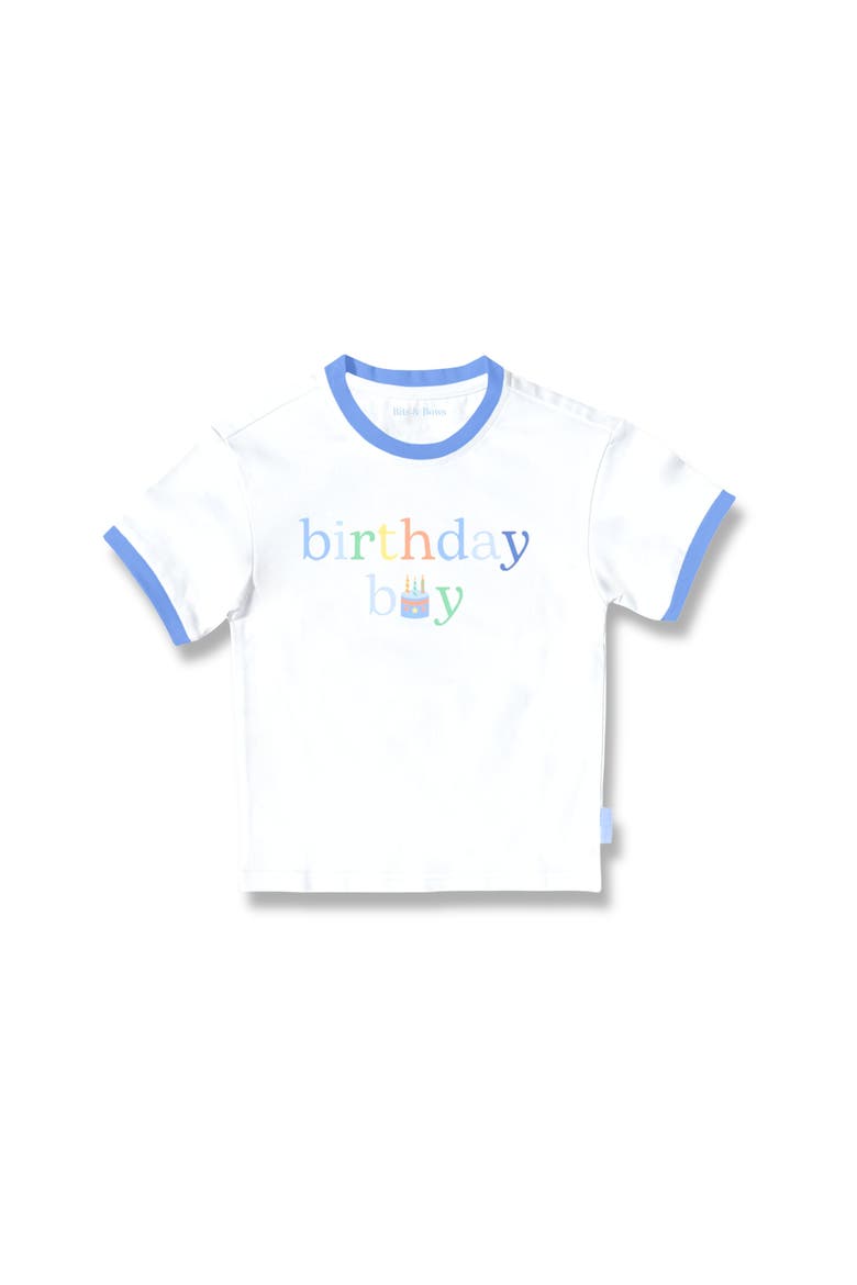 Birthday Boy T-Shirt, Main, color, White/Blue