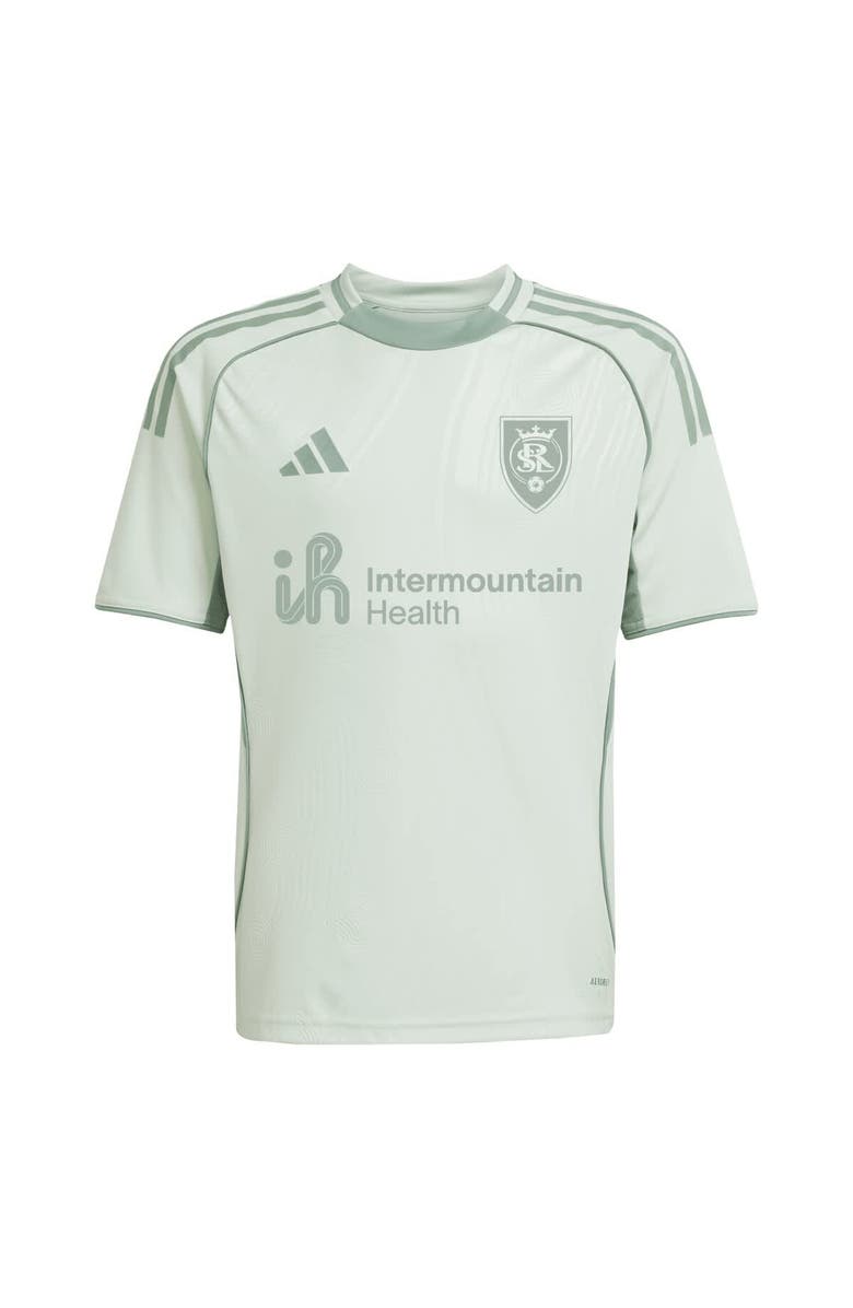 adidas Youth adidas Light Green Real Salt Lake 2025 One Planet Pre-Match Top, Alternate, color, 