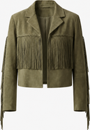Mine Bilgi Allegra Fringe Suede Leather Jacket