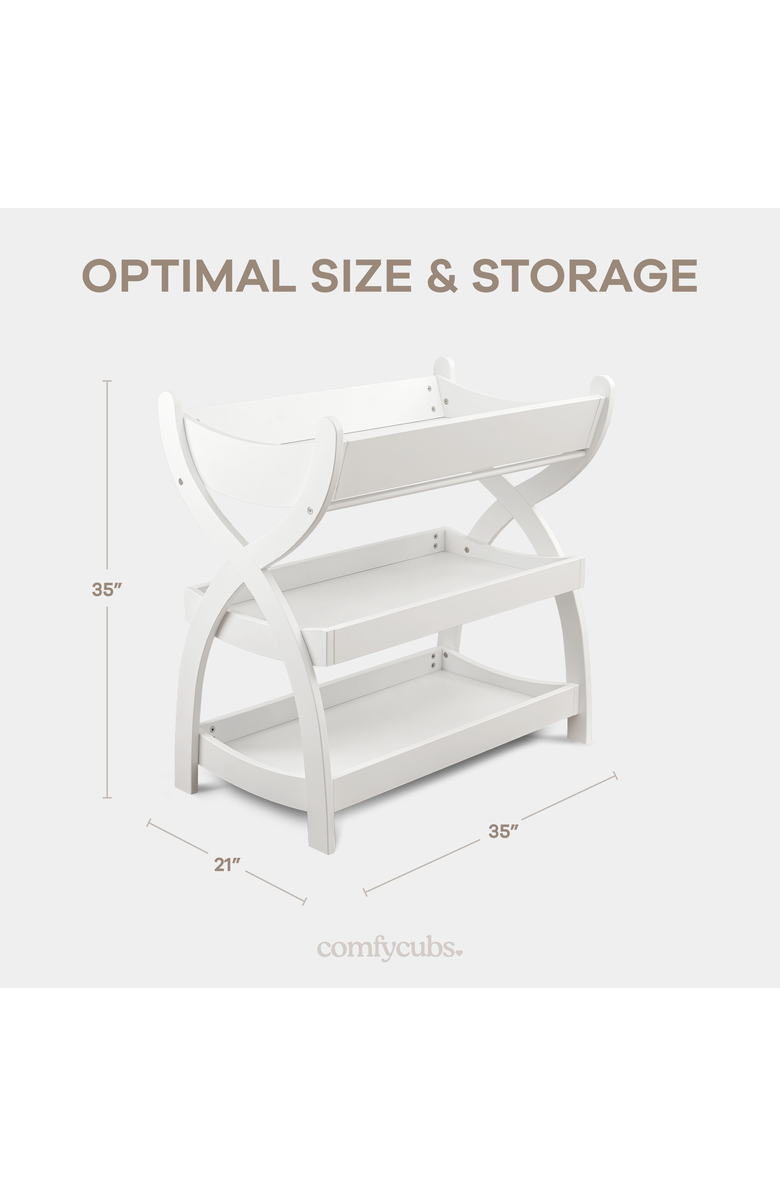 Comfy Cubs Baby Changing Table, Alternate, color, White
