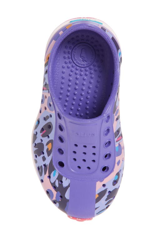 Native Shoes Robbie Floral Water Friendly Perforated Slip-on In Ultra Violet/pink/cheetah