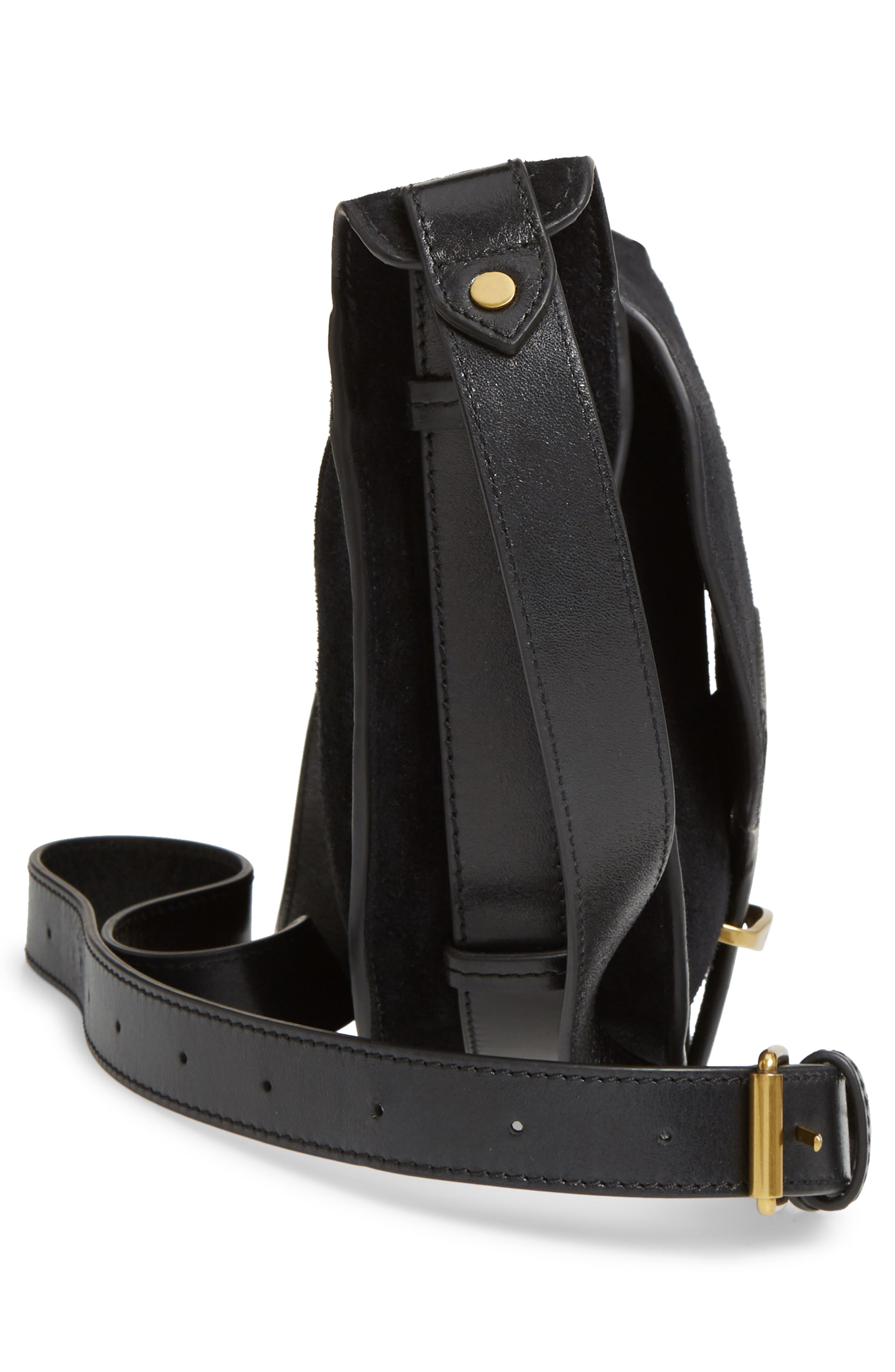 Isabel Marant Botsy Calfskin Suede Shoulder Bag, Alternate, color, 