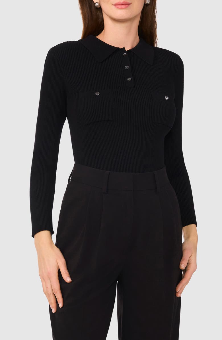 Halogen<sup>®</sup> Rib Polo Sweater, Main, color,