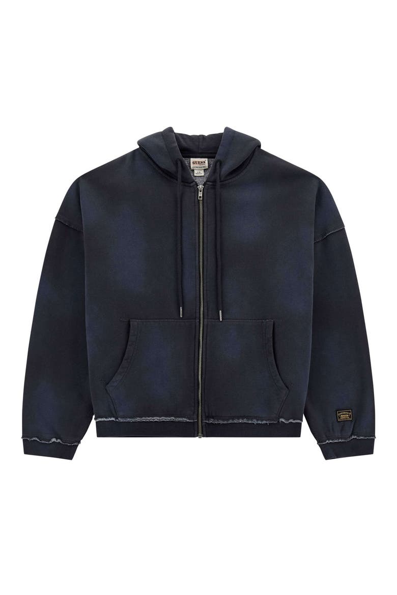 Boxy Zip Hoodie, Alternate, color, BLACK