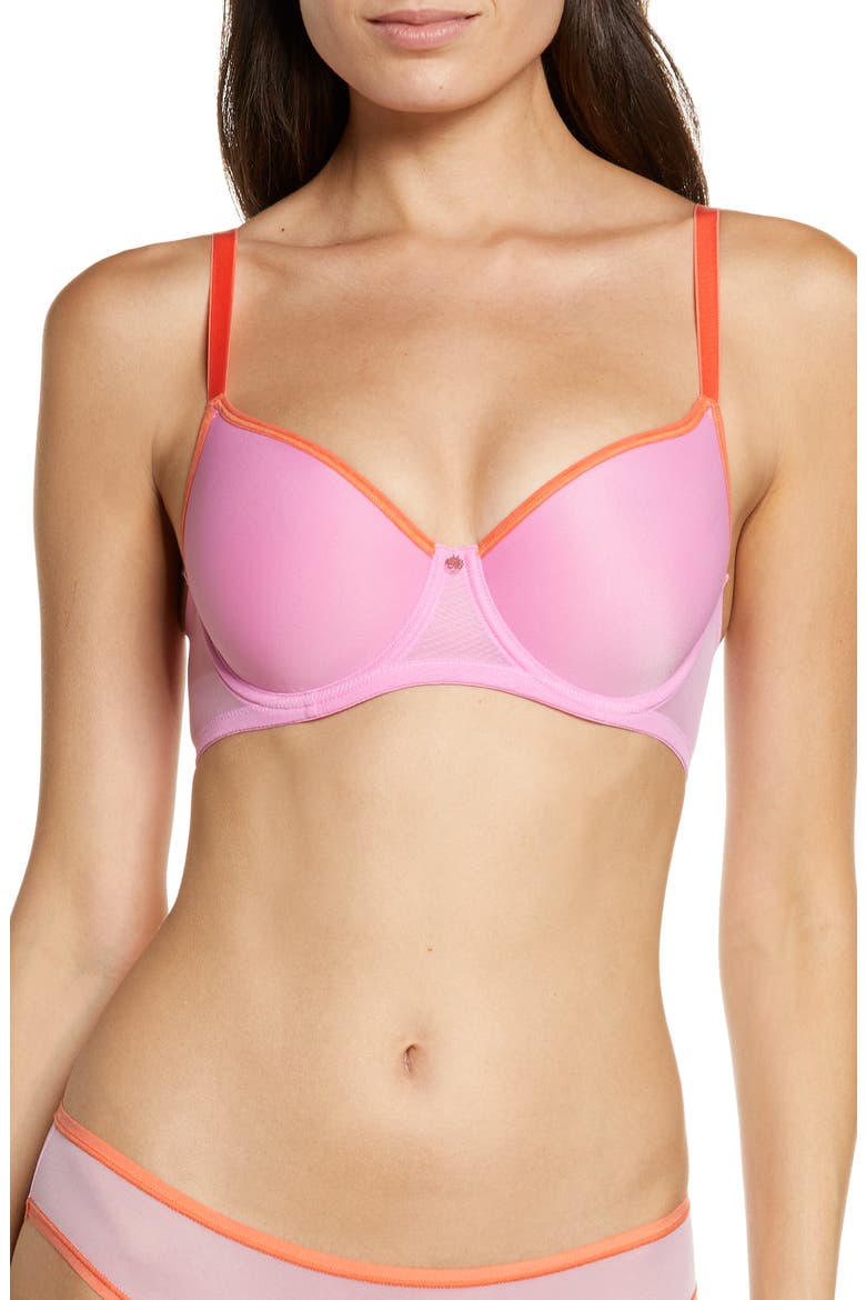 Spellbound Spacer Underwire Convertible Bra, Main, color, PINK/CORAL
