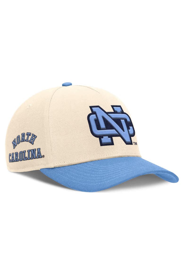 Men's Nike Natural/Carolina Blue North Carolina Tar Heels Academic Rise Dri-FIT Adjustable Hat, Main, color, Natural