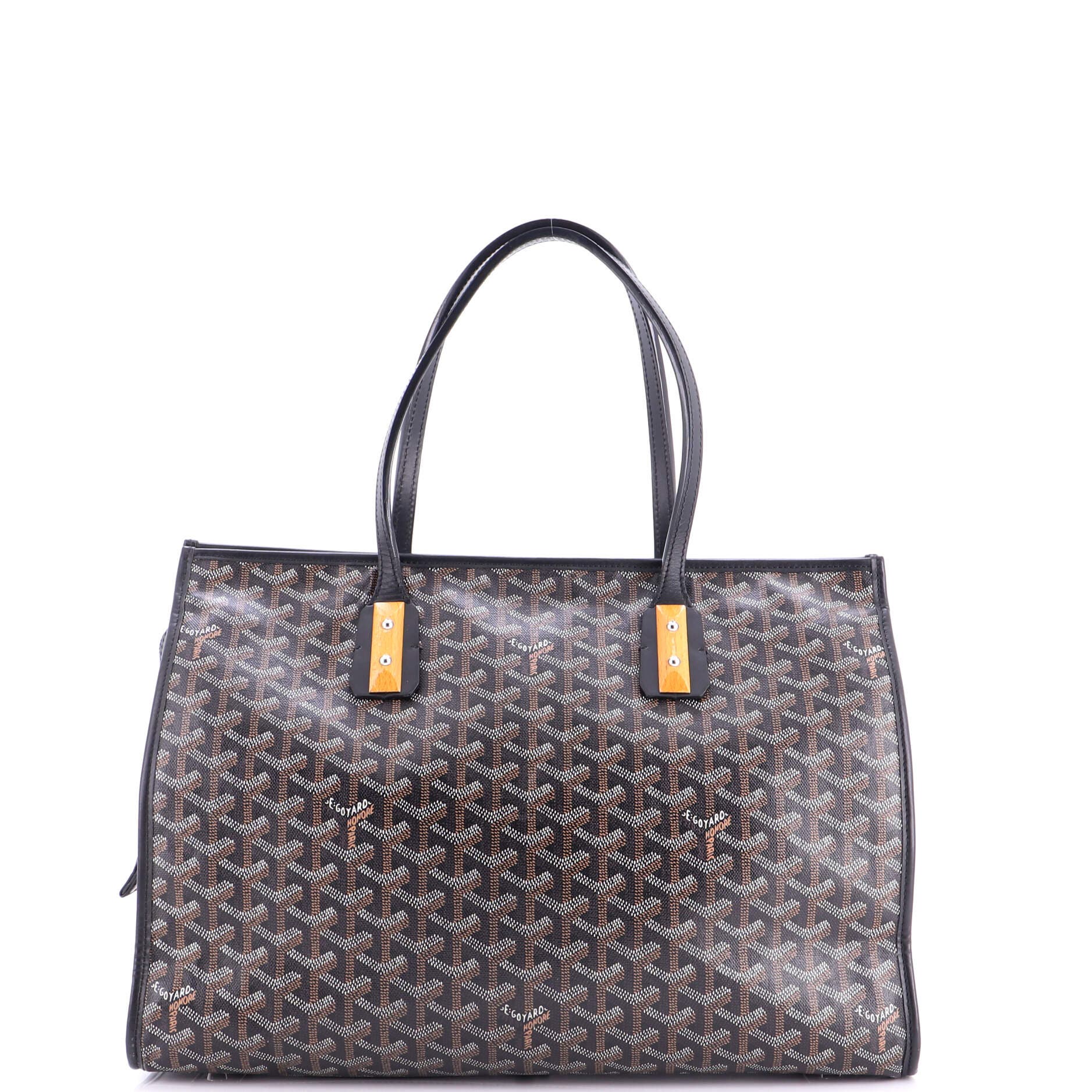 Pre-Owned Goyard Marquises Bag Coated Canvas, Alternate, color, Black