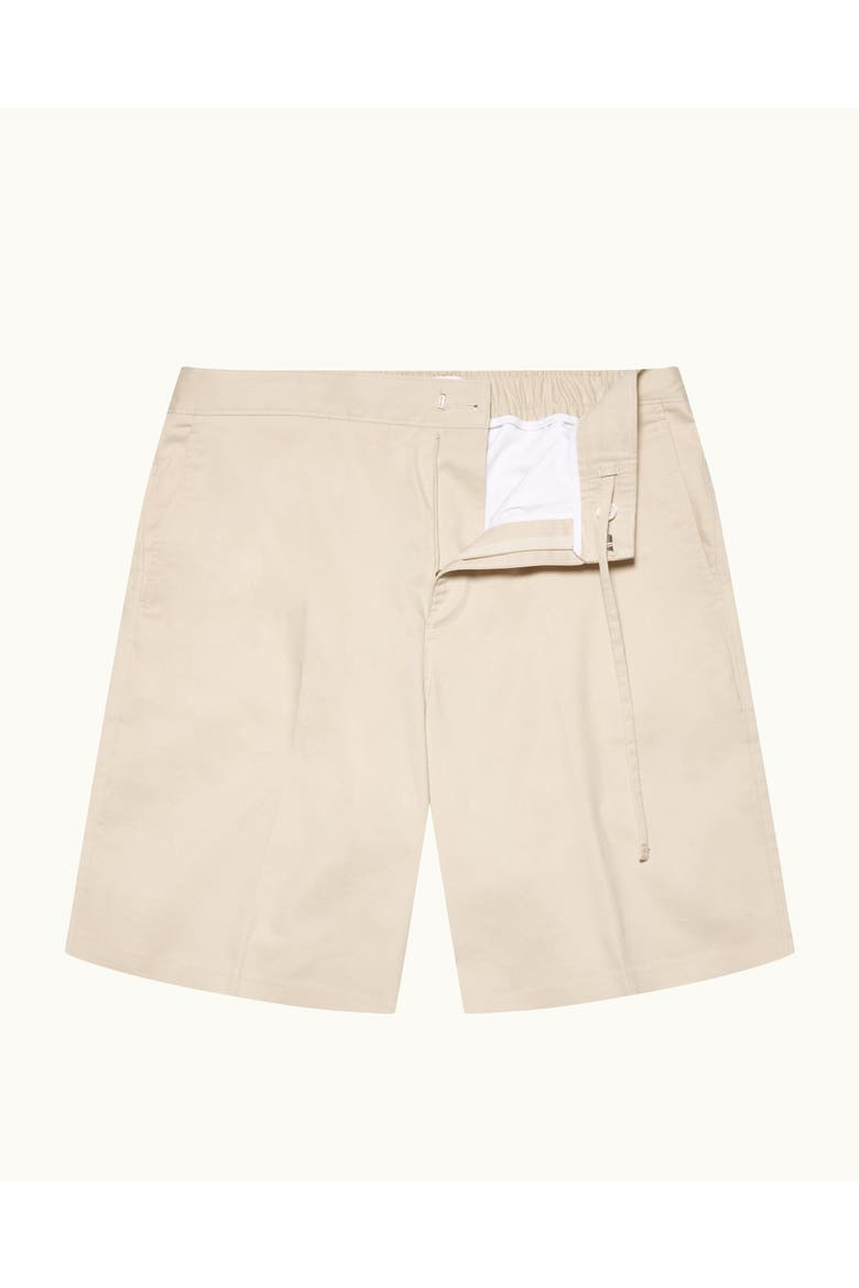 Laurent Tailored-Fit Shorts, Alternate, color, CHAI