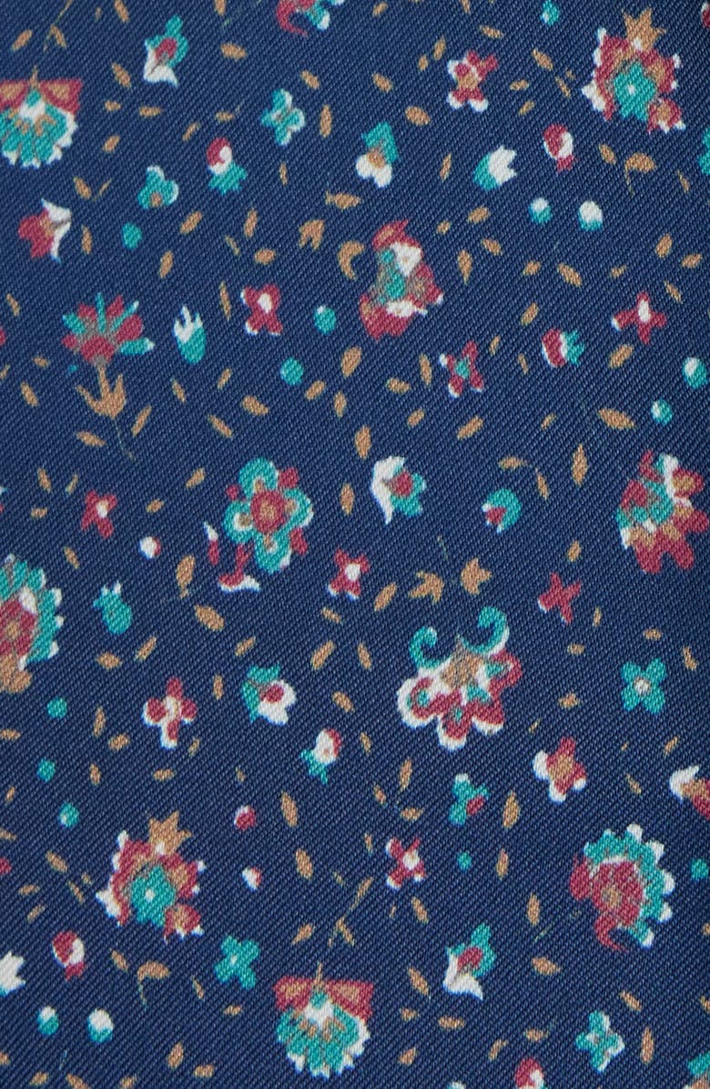 UNTUCKit Millerford Floral Performance Button-Up Shirt, Alternate, color, Navy Teal Red