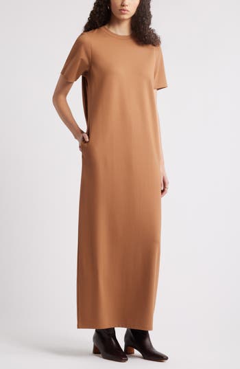 Nordstrom Ponte Maxi Dress In Brown