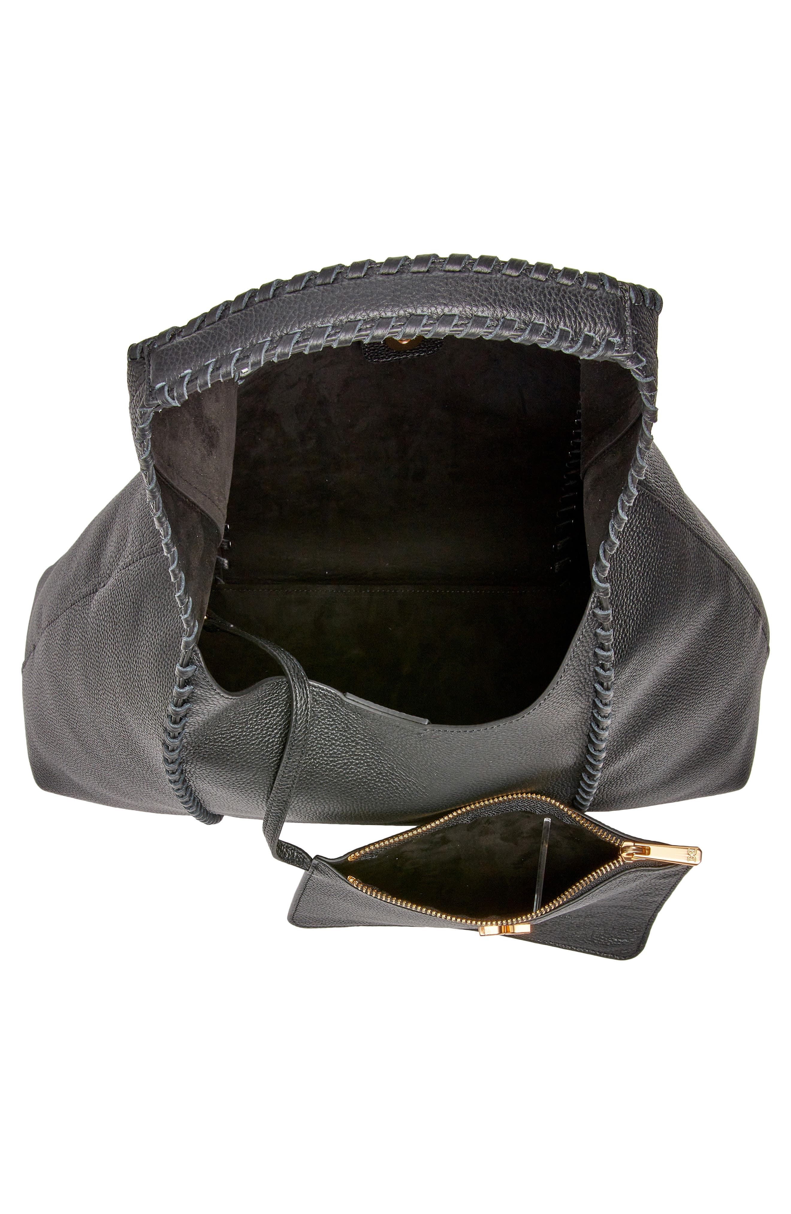 Sam Edelman Sylvia Leather Hobo, Alternate, color, Black