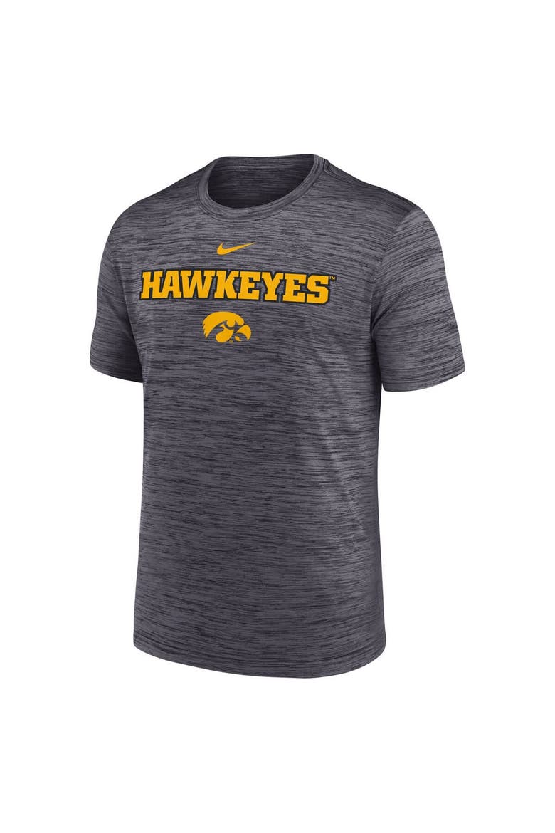 Men's Nike Black Iowa Hawkeyes 2025 Sideline Velocity Performance T-Shirt, Alternate, color, Black