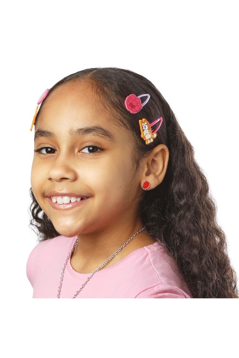 Hair Clips 8-Piece Set Official License, Snap Back Hair Clip, Bluey Accessories, Alternate, color, Multicolored