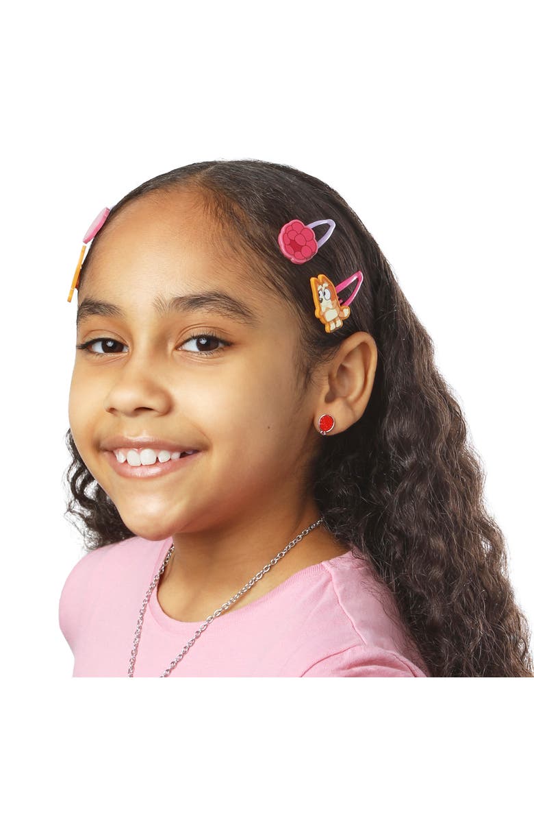 BLUEY Hair Clips 8-Piece Set Official License, Snap Back Hair Clip, Bluey Accessories, Alternate, color,