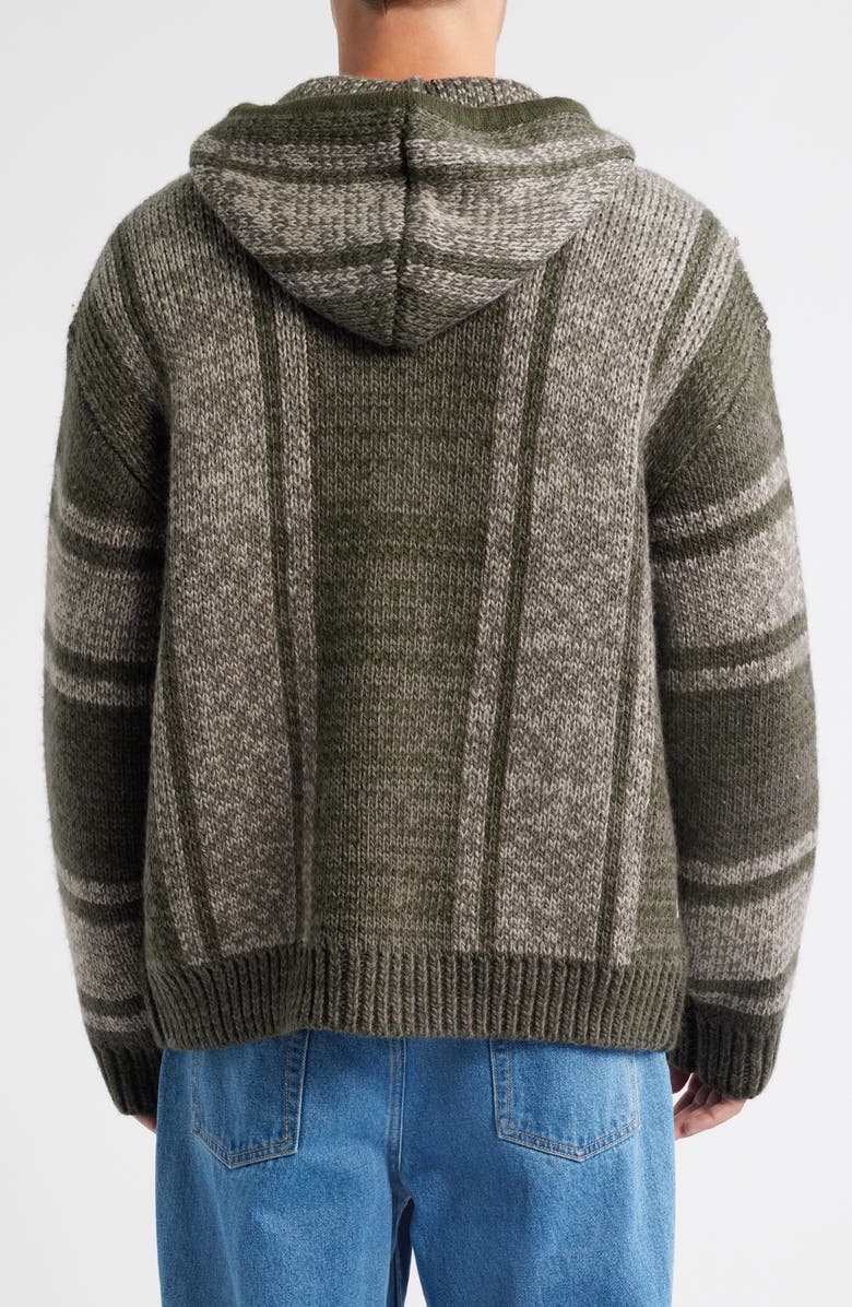 Obey Baja Zip Hooded Cardigan, Alternate, color, Leaf Multi