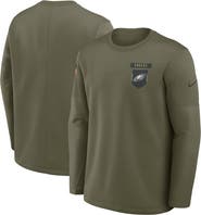 Nike Men's Nike Olive Philadelphia Eagles 2025 Salute to Service Sideline Coaches Therma-FIT Long Sleeve Shirt