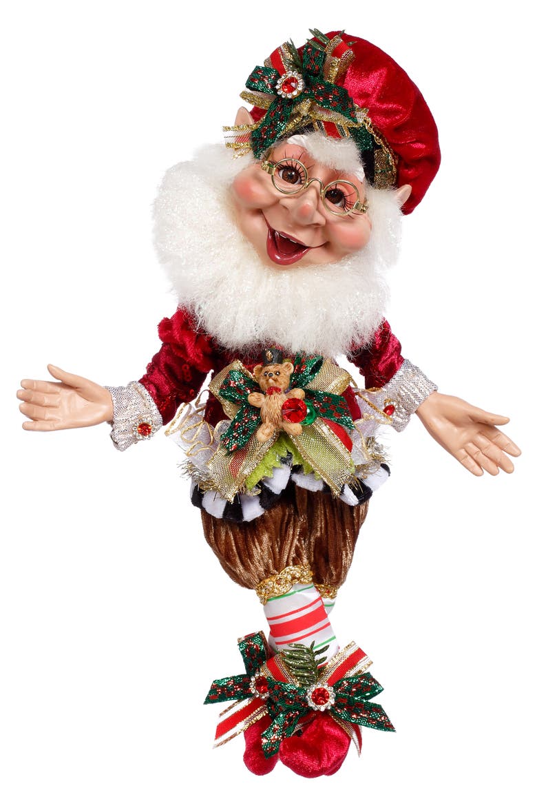 Teddy Bear Elf, Small, Main, color, Red