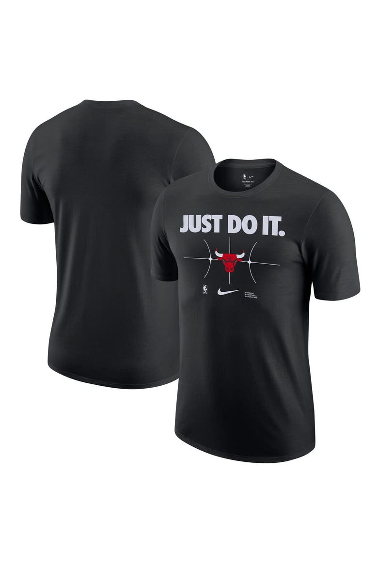 Men's Nike Black Chicago Bulls Just Do It T-Shirt, Alternate, color, Black