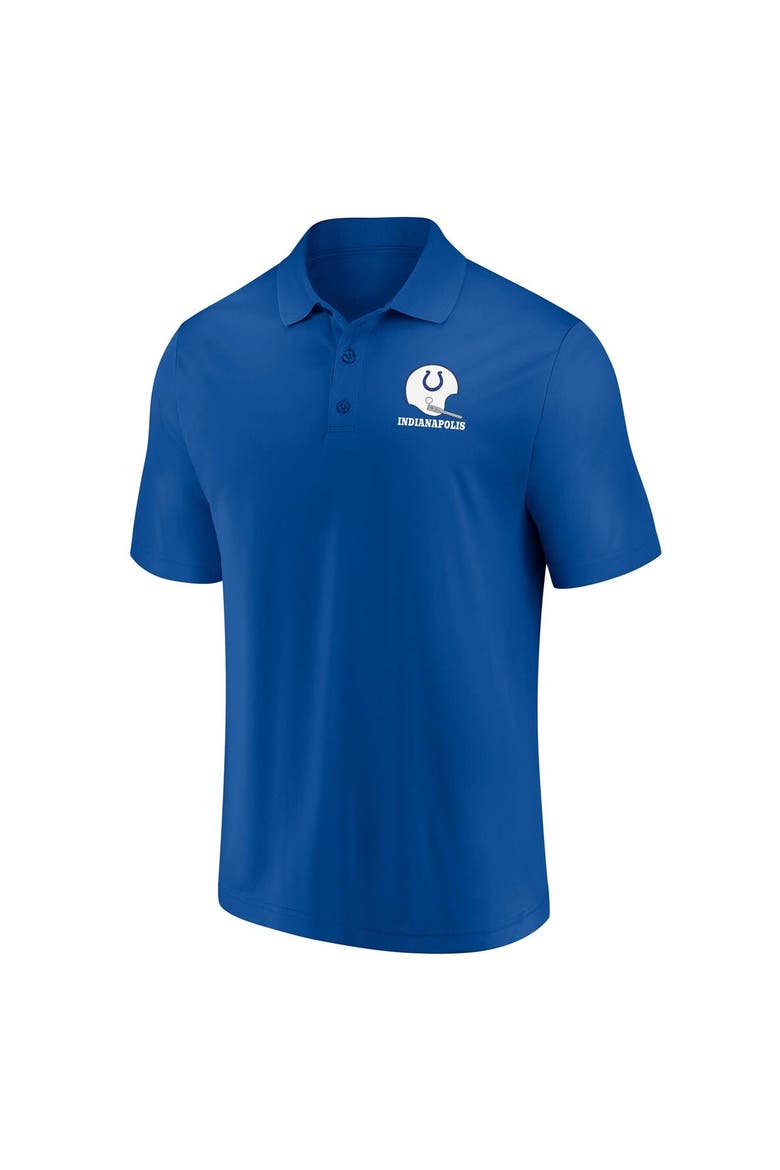 Men's Fanatics Branded White/Royal Indianapolis Colts Throwback Two-Pack Polo Set, Alternate, color, White